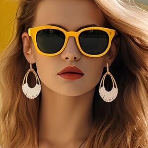 Rattan Oval Earrings